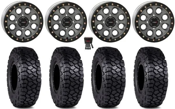 System 3 SB-7 15″ Wheels Ti (6+1) 35″ Intersect Tires Can-Am Commander Maverick Renegade Outlander Defender