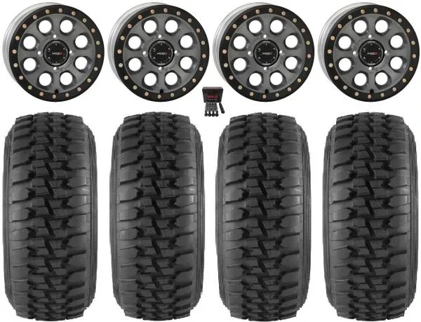 System 3 SB-7 15″ Wheels Titanium (6+1/4+3) 32″ DS Soft Tires Can-Am Defender
