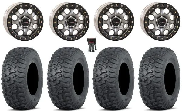 System 3 SB-7 Bdlk 15″ Wheels Ti (6+1) 32″ Terra Hook Tires CFMoto UForce U10 Pro / U10 XL Pro / ZForce Z10 / Z10-4