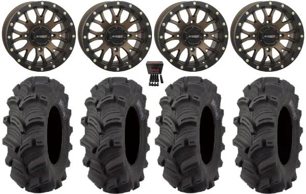 System 3 ST-3 14″ Wheels Bronze 28″ Executioner Tires Polaris RZR XP 1000 / PRO XP / Ranger XP 900/1000