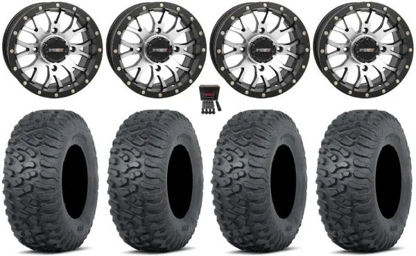 System 3 ST-3 14″ Wheels Machined 32″ Terra Hook Tires Polaris Sportsman / RZR / Ranger