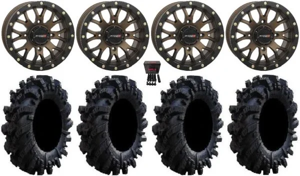 System 3 ST-3 Bronze 14″ Wheels 26.5″ Intimidator Tires Polaris RZR XP 1000 / PRO XP / Ranger XP 900/1000