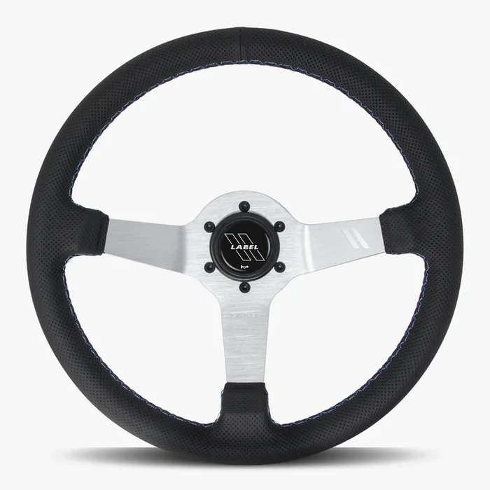 The Classic | Black Perforated Leather | Silver Spoke | Bavarian Stitch