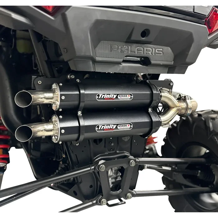 TRINITY RACING 1831-1076 TR-4186S-C2 Dual Slip-On Mufflers cerakote black