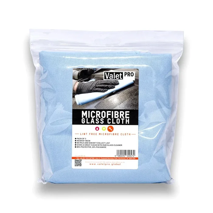 Valet-Pro Microfibre Glass Cloth (3 Pack)