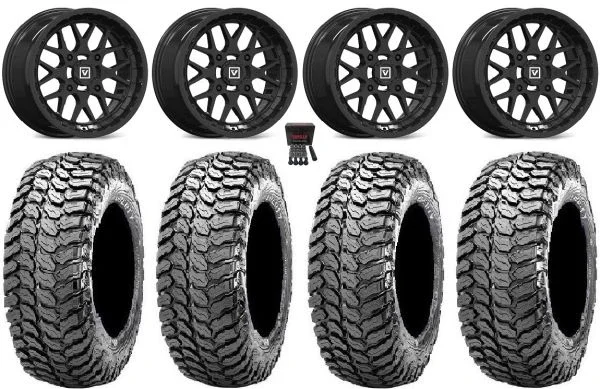 Valor V03 14″ Wheels Black 28″ Liberty Tires Sportsman 550 850 1000