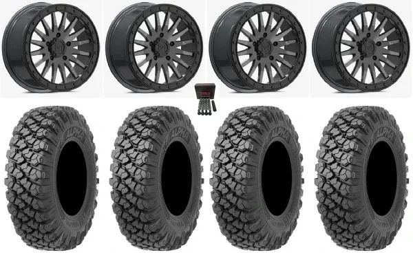 Valor V06 Bdlk 15″ Wheels Gm 35″ Alpha Tires CFMoto UForce U10 Pro / U10 XL Pro / ZForce Z10 / Z10-4