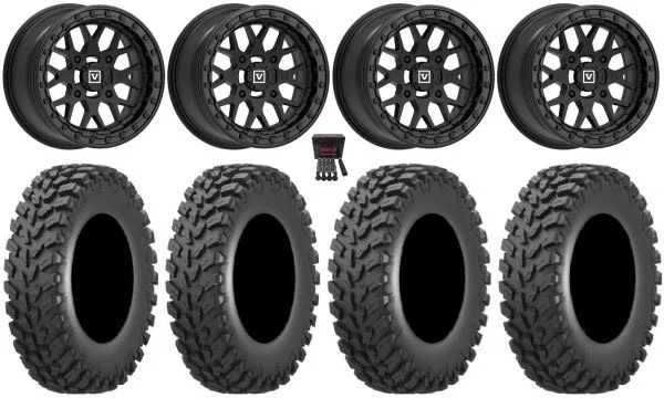 Valor V07 Beadlock 15″ Wheels Black 32″ Cross Trail Tires Polaris RZR XP 1000 / PRO XP / Ranger XP 900/1000