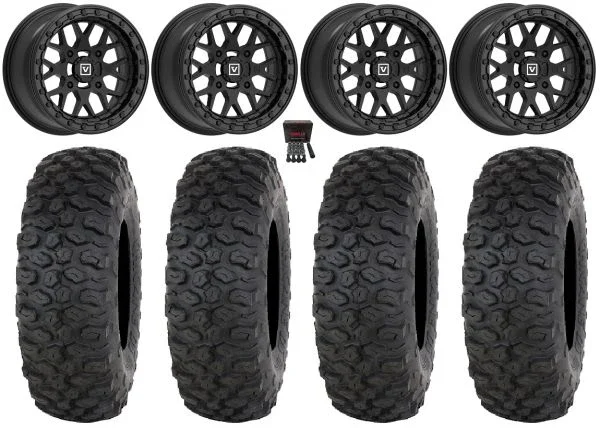 Valor V07 Beadlock 15″ Wheels Black 33″ Chicane DS Tires Polaris RZR XP 1000 / PRO XP / Ranger XP 900/1000