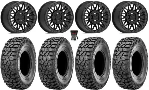 Valor V08 Beadlock 15″ Wheels Black 33″ Ridge Saw 2.0 Tires Polaris RZR XP 1000 / PRO XP / Ranger XP 900/1000