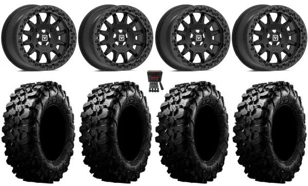 Valor V09 Beadlock 15″ Wheels Black 35″ Carnivore Tires Polaris RZR XP 1000 / PRO XP / Ranger XP 900/1000