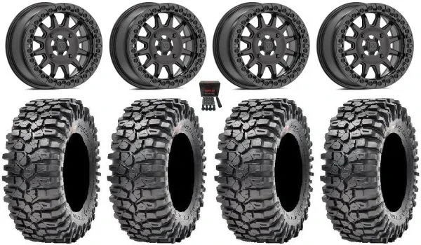Valor V09 Beadlock 15″ Wheels Charcoal 32″ Roxxzilla Tires Polaris RZR XP 1000 / PRO XP / Ranger XP 900/1000