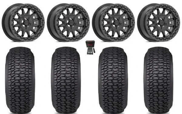 Valor V09 Beadlock 15″ Wheels Charcoal 33″ Regulator 2 Tires CFMoto UForce U10 Pro / U10 XL Pro / ZForce Z10 / Z10-4