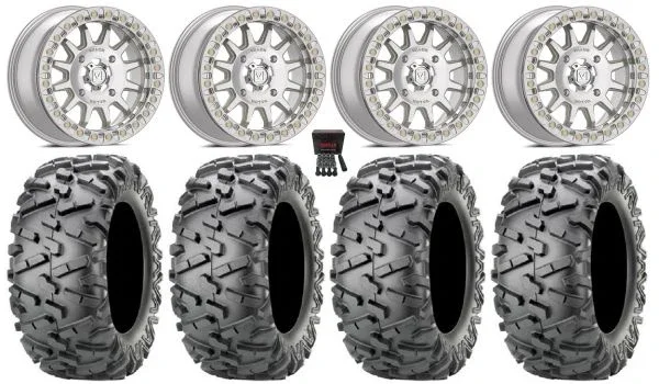 Valor V09 Beadlock 15″ Wheels Machined 30″ BigHorn 2.0 Tires Can-Am Commander Maverick Renegade Outlander Defender