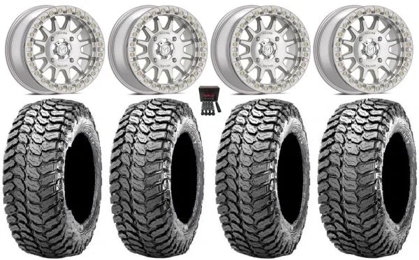 Valor V09 Beadlock 15″ Wheels Machined 32″ Liberty Tires Can-Am Commander Maverick Renegade Outlander Defender
