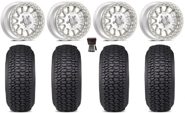 Valor V09 Beadlock 15″ Wheels Machined 32″ Regulator 2 Tires CFMoto UForce U10 Pro / U10 XL Pro / ZForce Z10 / Z10-4