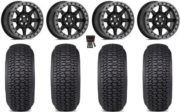 Valor V13 Beadlock 15″ Wheels Black 35″ Regulator 2 Tires Polaris Sportsman / RZR / Ranger