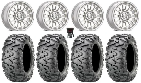 Valor V14 15″ Wheels Machined 30″ BigHorn 2.0 Tires Polaris Sportsman / RZR / Ranger