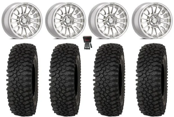 Valor V14 15″ Wheels Machined 32″ Roctane ST Tires CFMoto UForce U10 Pro / U10 XL Pro / ZForce Z10 / Z10-4