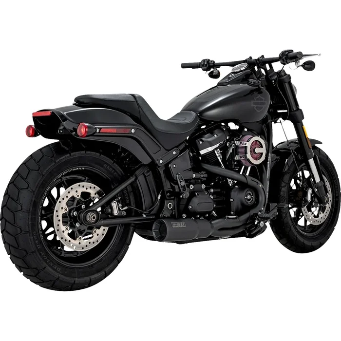 Vance And Hines 2-into-1 Upsweep Short Exhaust System – Stainless Steel Black 47331