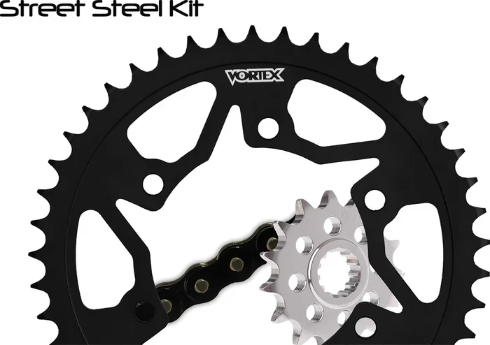 Vortex 3-CK6153 CK6153 SPROCKET/CHAIN KIT STL/STL 17/47T SIL SX3 530-120L BLK