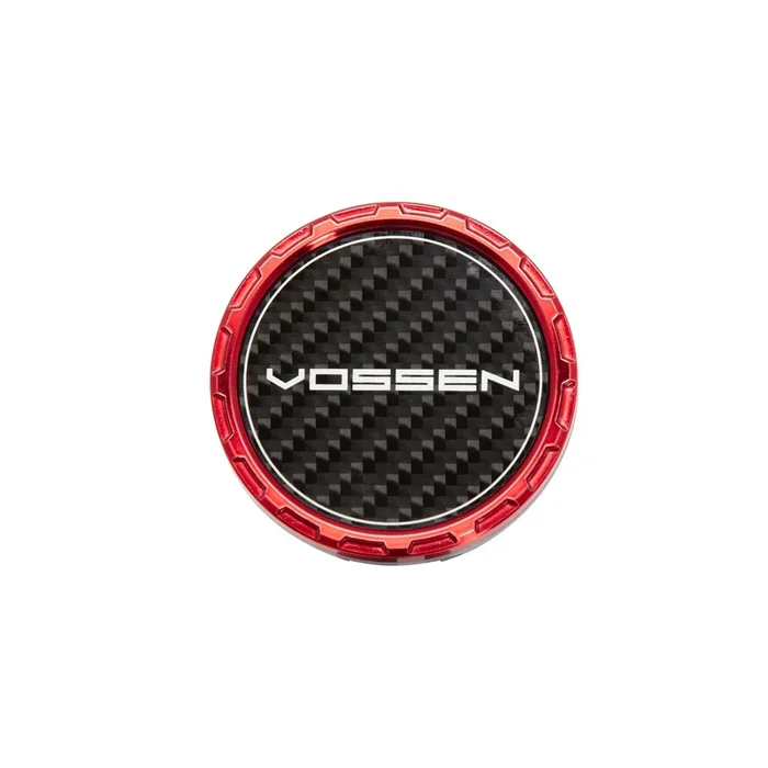 Vossen Classic Carbon Billet Sport Cap for VF & HF Series Wheels (Vossen Red) – Twill Weave Carbon