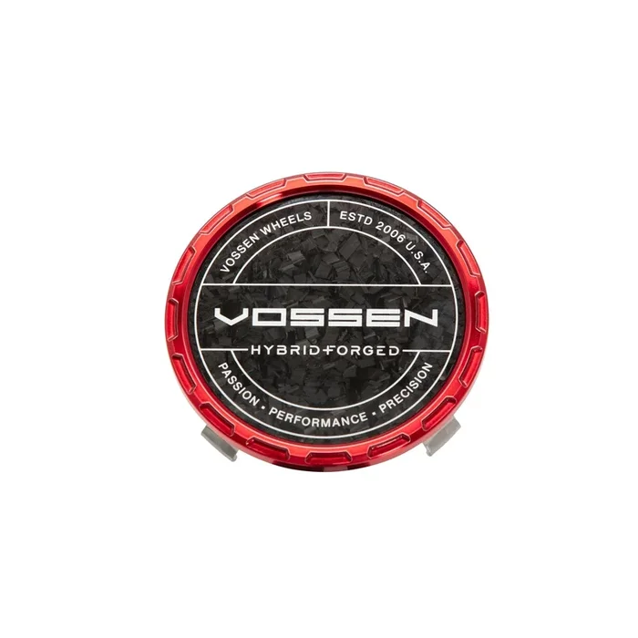 Vossen Hybrid Forged Carbon Billet Sport Cap for VF & HF Series Wheels (Vossen Red) – Forged Carbon