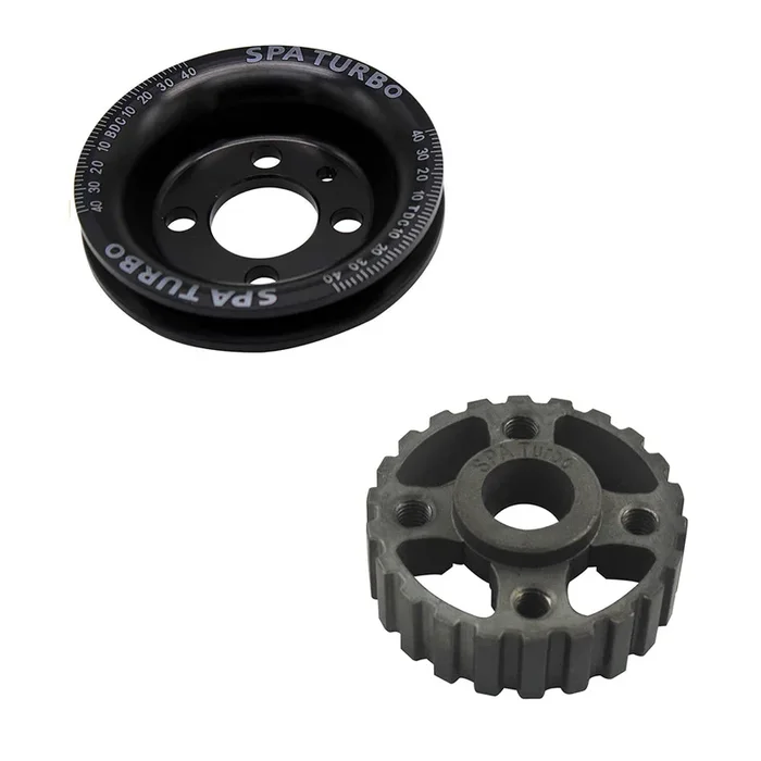 VW syncro Audi 80 90 100 4000 rabbit 1.8 8v underdrive Pulley – BLACK + VW 8V super light crank timing gear