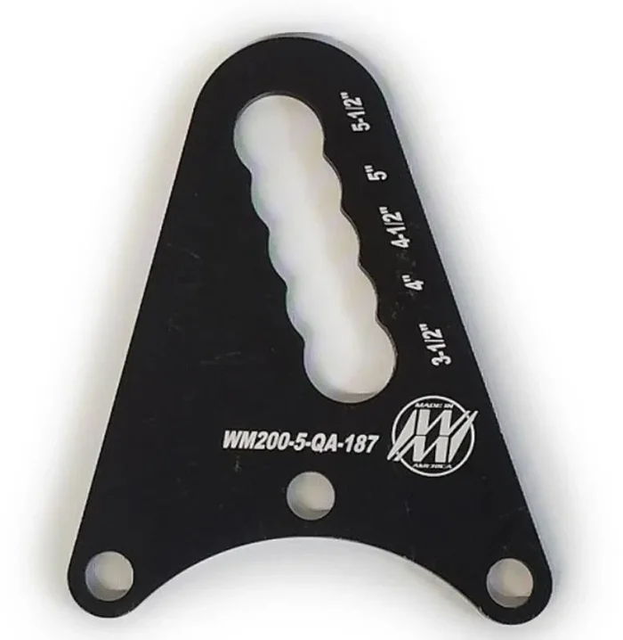 Wehrs Machine Top Link Plate – Single Slot 1/2 in Holes – Black