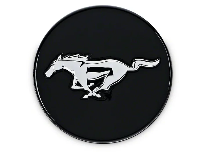 Wheel Centre Cap feat. Pony Emblem (Black/Chrome) for Mustang 2015-23 | #M-1096-O | Ford