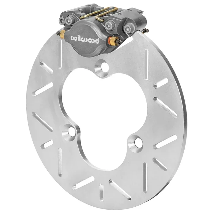 Wilwood Dynalite Front Brake System – 2 Piston Caliper – 10.000 in Slotted Titanium Rotor – Left Front Only – Sprint Car Spindle