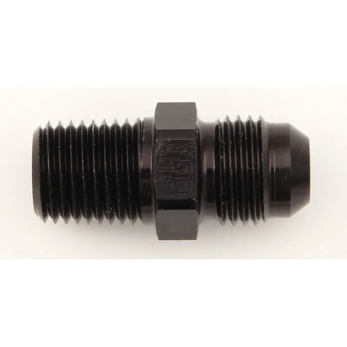 XRP Adapter Fitting Straight 4 AN Male to 1/8 ” NPT Male Aluminum – Black Anodize